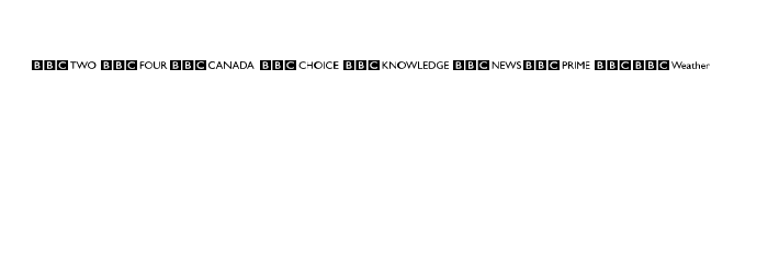 BBC Striped Channel Logos Font LOWERCASE