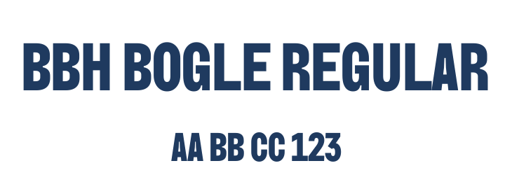 BBH Bogle Regular Font Preview