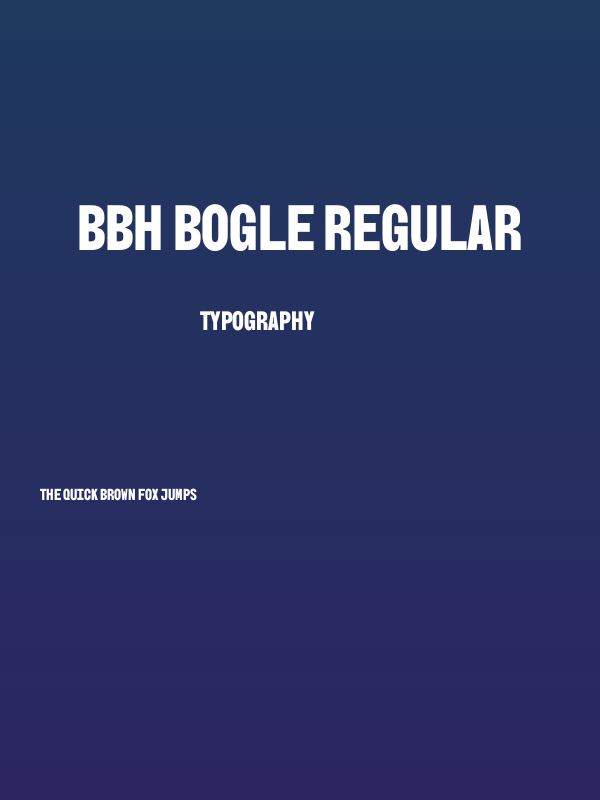 BBH Bogle Regular Poster