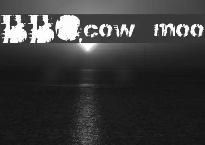 BBQcow moo Font examples