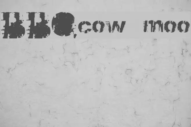 BBQcow moo Font examples