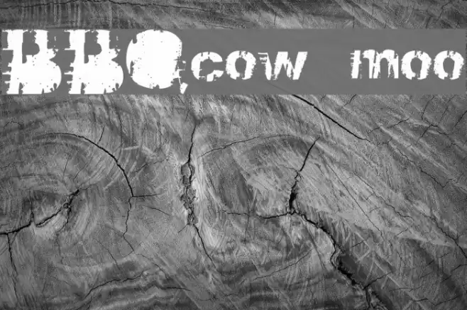 BBQcow moo Font examples