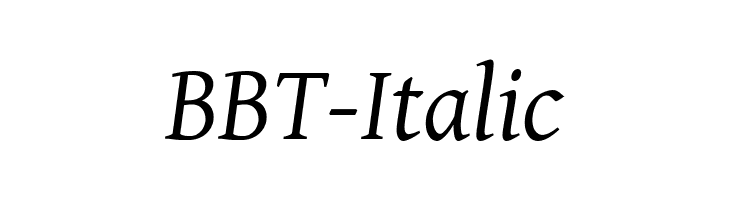 BBT-Italic Font