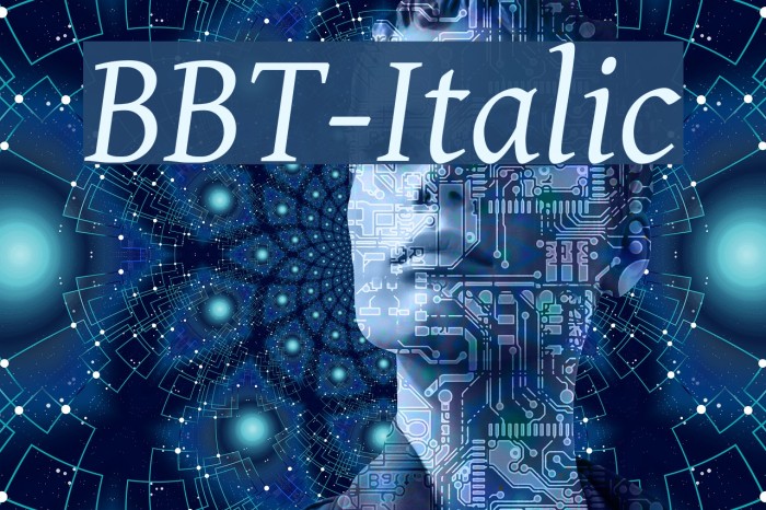 BBT-Italic Polices examples