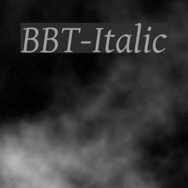 BBT-Italic Polices examples