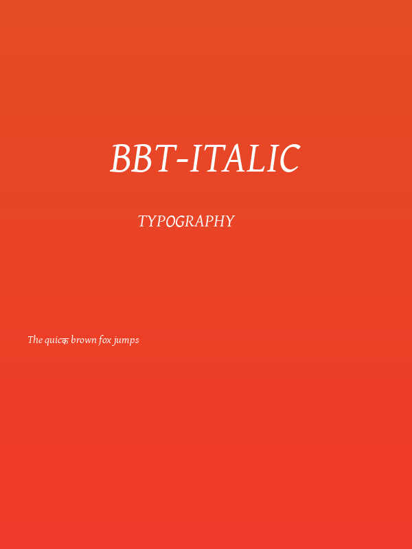 BBT-Italic Poster