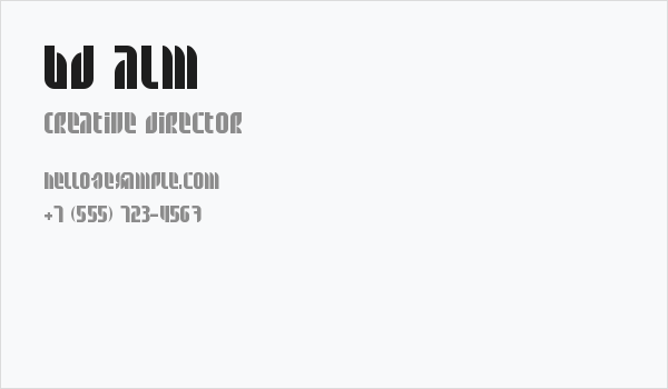 BD Alm Business Card
