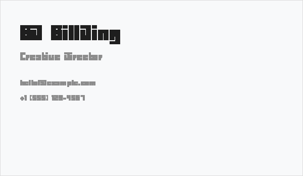 BD BillDing Business Card