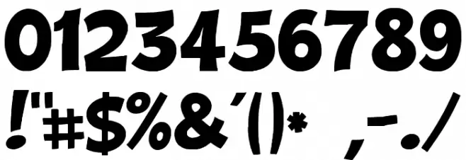 BD Cartoon Shout Font OTHER CHARS