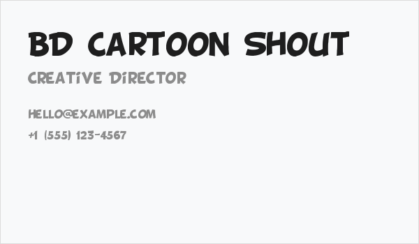 BD Cartoon Shout Business Card
