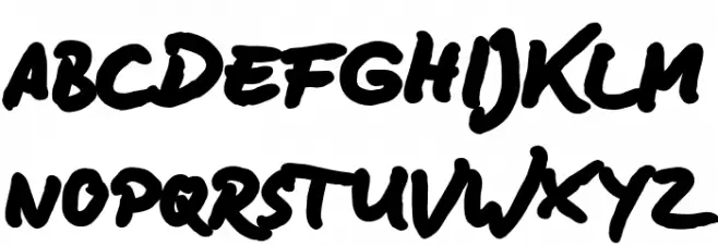 BD Lettering Reduced Black Caratteri MAIUSCOLE