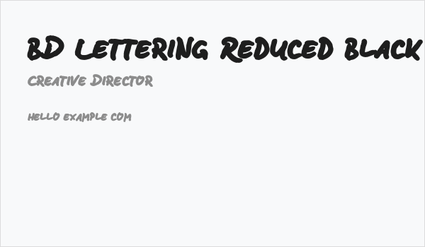 BD Lettering Reduced Black Business Card