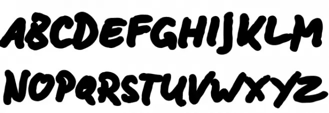 BD Lettering Reduced Black Font LOWERCASE