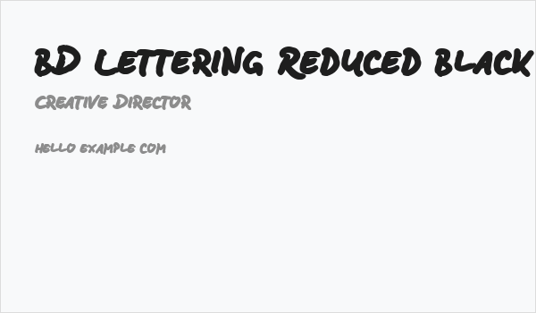 BD Lettering Reduced Black Business Card