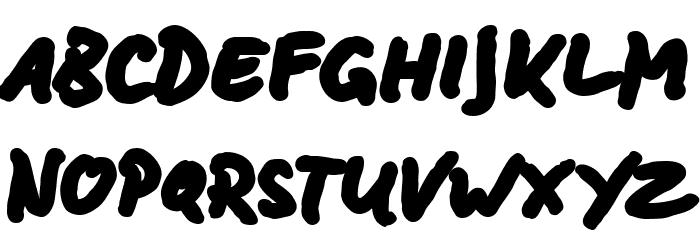 BD Lettering Reduced Black Font LOWERCASE