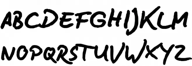 BD Lettering Reduced Bold Font Litere mari