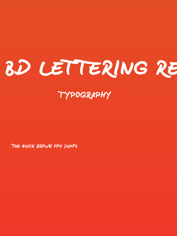 BD Lettering Reduced Bold Poster