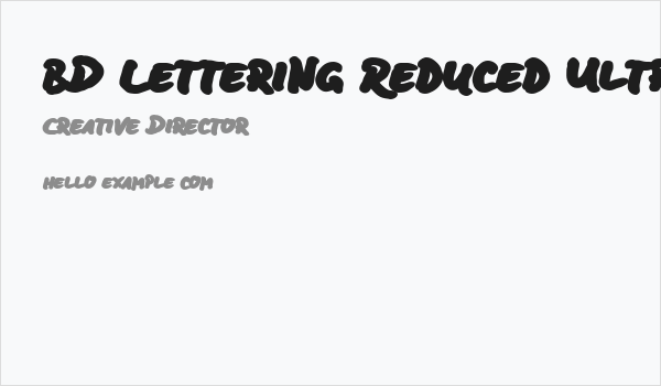 BD Lettering Reduced Ultra Business Card