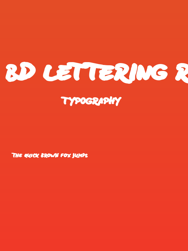 BD Lettering Reduced Ultra Poster