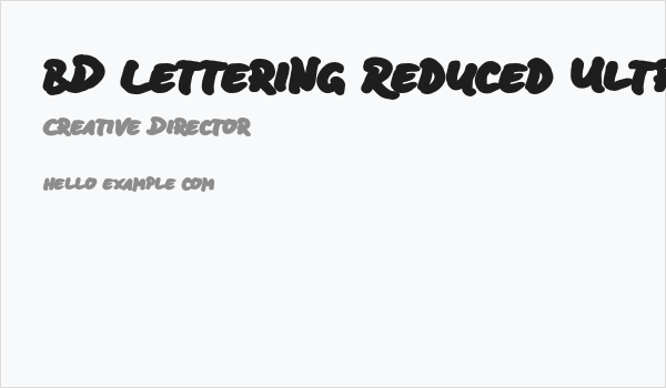 BD Lettering Reduced Ultra Business Card