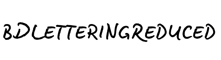 BD Lettering Reduced  Frei Schriftart Herunterladen