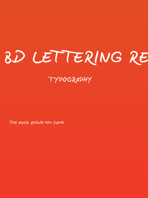 BD Lettering Reduced Poster
