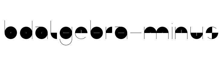 BDAlgebra-Minus  les polices de caractères gratuit tlcharger