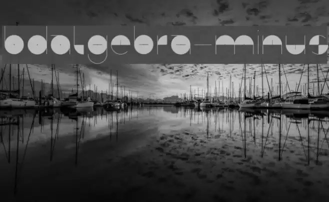 BDAlgebra-Minus Font examples