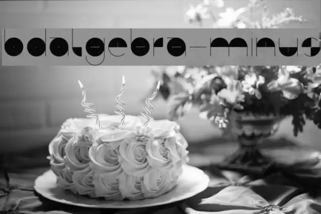 BDAlgebra-Minus Font examples