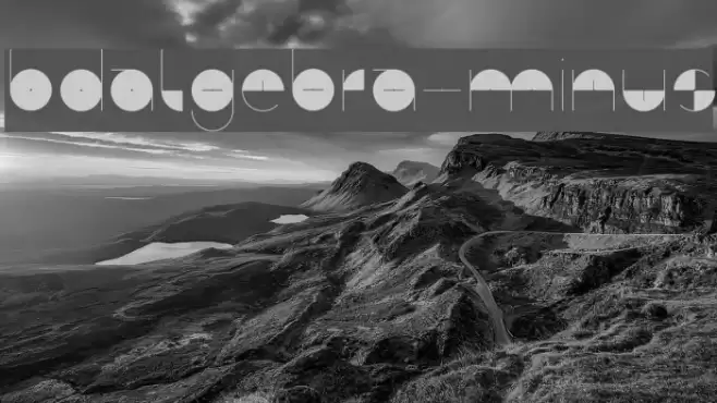 BDAlgebra-Minus Font examples