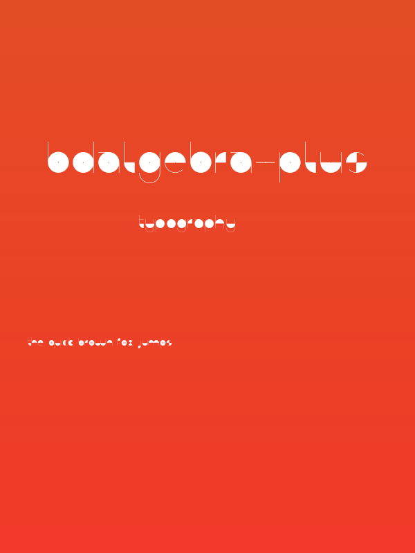 BDAlgebra-Plus Poster