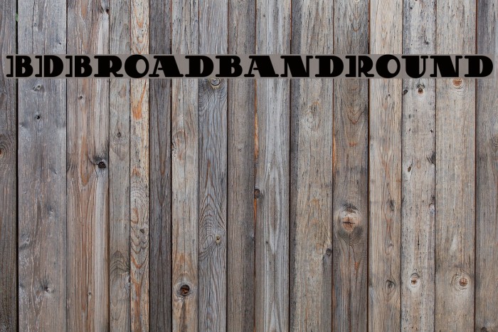 BDBroadbandRound Font examples