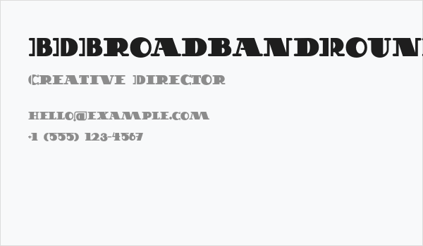 BDBroadbandRound Business Card