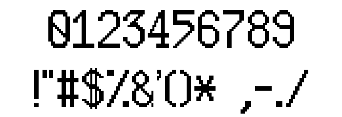 BDCashBox Font OTHER CHARS