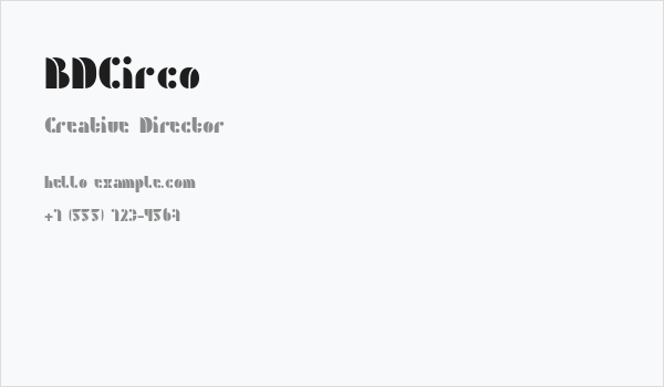BDCirco Business Card