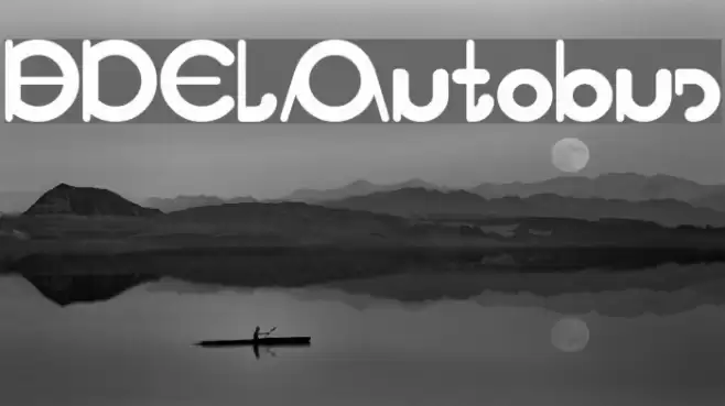 BDElAutobus Font examples