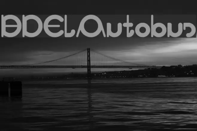 BDElAutobus Font examples