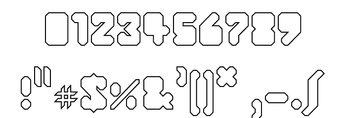 BDFimo-Outline Font OTHER CHARS