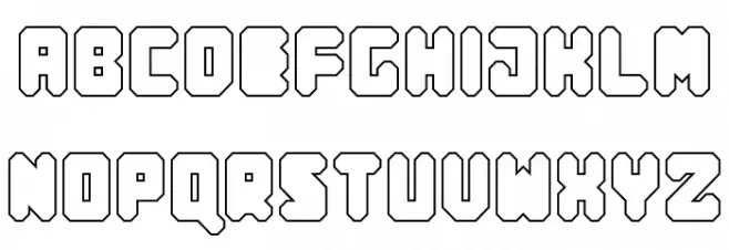 BDFimo-Outline Schriftart Groß