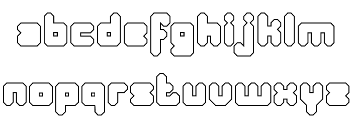BDFimo-Outline Font LOWERCASE
