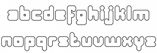 BDFimo-Outline 字体 小写