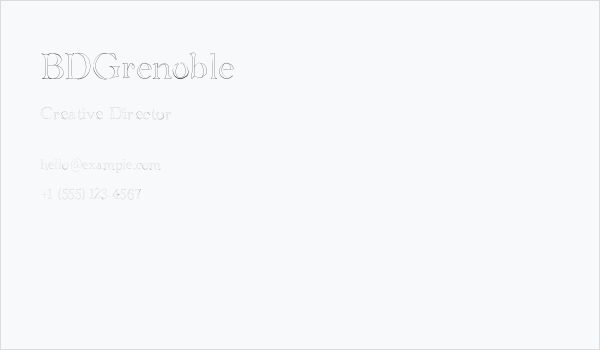 BDGrenoble Business Card