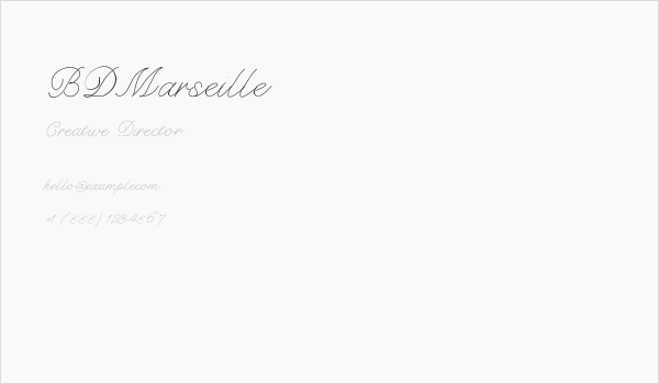 BDMarseille Business Card