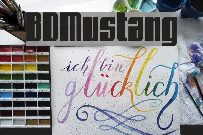 BDMustang Font examples