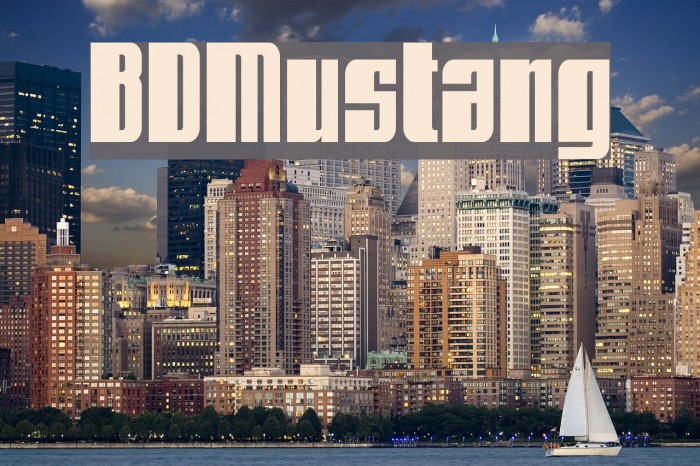BDMustang Font examples