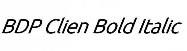 BDP Clien Bold Italic  font caratteri gratis