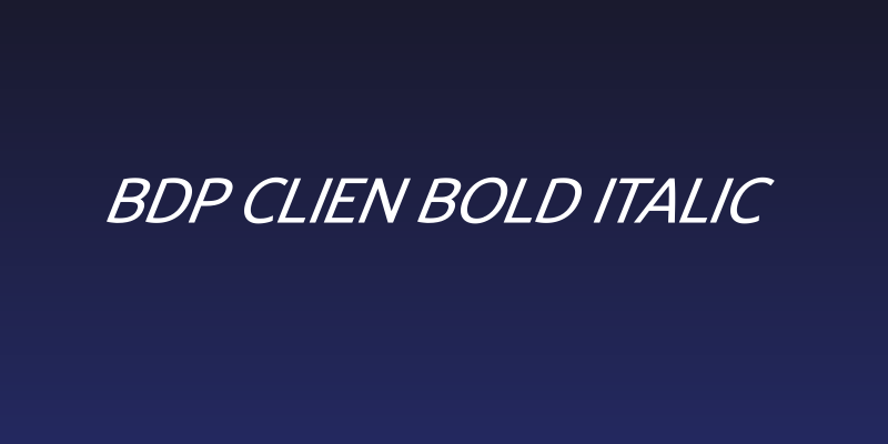 BDP Clien Bold Italic Social Header