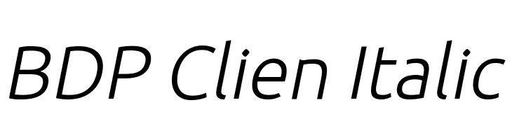 BDP Clien Italic फ़ॉन्ट