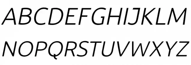 BDP Clien Italic Schriftart Groß