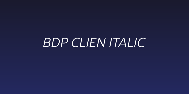 BDP Clien Italic Social Header